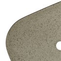 Umywalka nablatowa, szaro-czarna, prostokątna, 48x37,5x13,5 cm