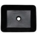 Umywalka nablatowa, czarna, prostokątna, 46x35,5x13 cm