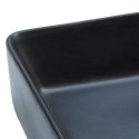 Umywalka nablatowa, czarna, prostokątna, 46x35,5x13 cm