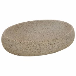 Umywalka nablatowa, piaskowa, owalna, 59x40x15 cm, ceramiczna