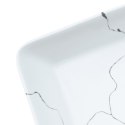 Umywalka nablatowa, biała, prostokątna, 46x35,5x13 cm, ceramika