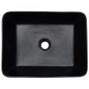 Umywalka nablatowa, czarno-brązowa, prostokątna, 46x35,5x13 cm