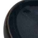 Umywalka nablatowa, czarno-niebieska, owalna, 59x40x15 cm