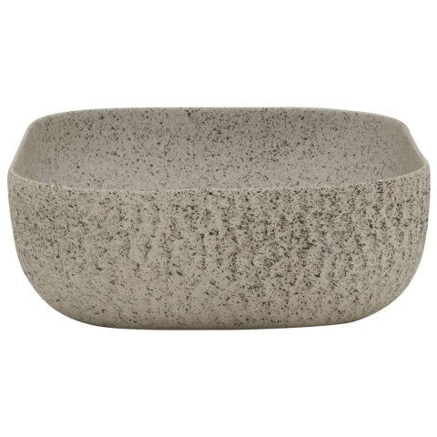 Umywalka nablatowa, szara, prostokątna, 48x37,5x13,5 cm