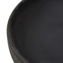 Umywalka nablatowa, szaro-czarna, owalna, 59x40x14 cm