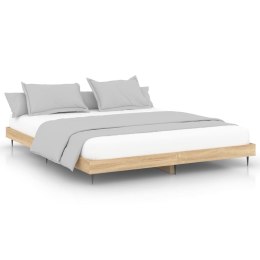 Rama łóżka, dąb sonoma, 160x200 cm, materiał drewnopochodny
