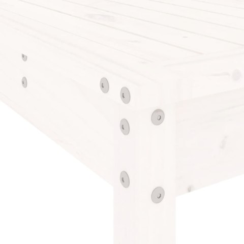 13-cz. zestaw mebli ogrodowych, biały, lite drewno sosnowe