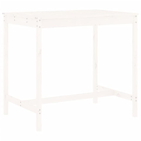 5-cz. zestaw mebli barowych do ogrodu, biały, drewno sosnowe