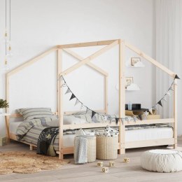 Rama łóżka dziecięcego, 2x(90x190) cm, lite drewno sosnowe