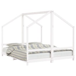 Rama łóżka dziecięcego, biała, 2x(80x200) cm, drewno sosnowe