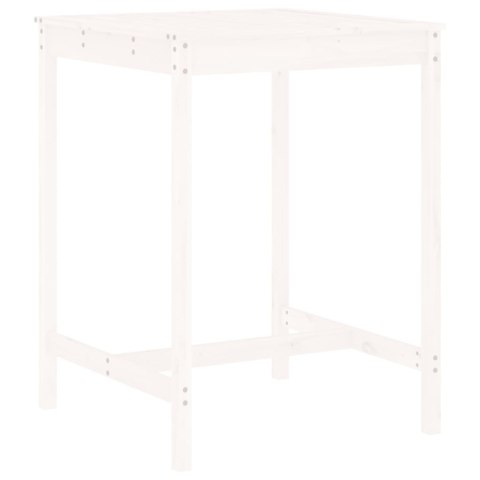 3-cz. zestaw mebli barowych do ogrodu, biały, drewno sosnowe