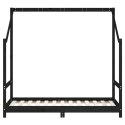 Rama łóżka dziecięcego, czarna, 2x(80x160) cm, drewno sosnowe