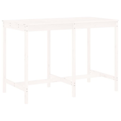 7-cz. zestaw mebli barowych do ogrodu, biały, drewno sosnowe