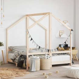 Rama łóżka dziecięcego, 2x(70x140) cm, lite drewno sosnowe