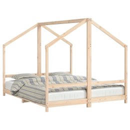 Rama łóżka dziecięcego, 2x(80x200) cm, lite drewno sosnowe
