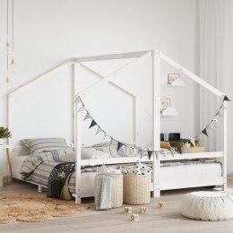 Rama łóżka dziecięcego, biała, 2x(90x190) cm, drewno sosnowe