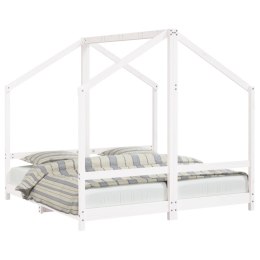 Rama łóżka dziecięcego, biała, 2x(80x160) cm, drewno sosnowe