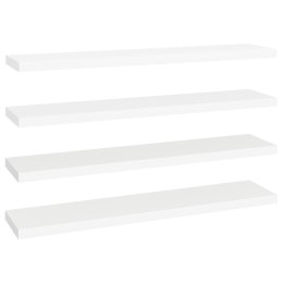 Półki ścienne 4 szt., białe, 120x23,5x3,8 cm, MDF