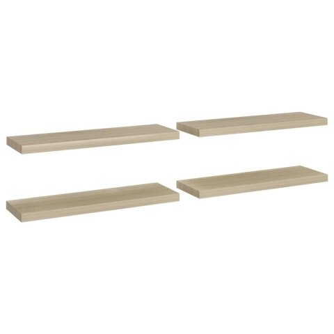 Półki ścienne, 4 szt., kolor dębowy, 80 x 23,5 x 3,8 cm, MDF Półki ścienne, 4 szt., kolor dębowy, 80 x 23,5 x 3,8 cm, MDF