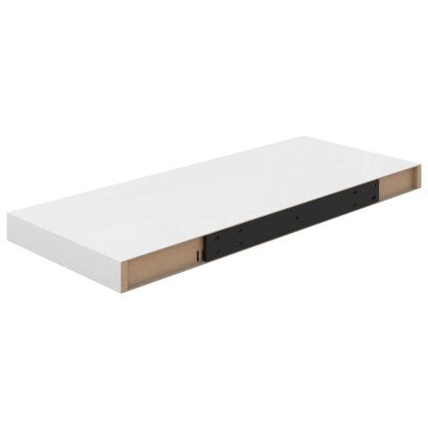 Półki ścienne, 4 szt., wysoki połysk, białe, 60x23,5x3,8cm, MDF Półki ścienne, 4 szt., wysoki połysk, białe, 60x23,5x3,8cm, MDF
