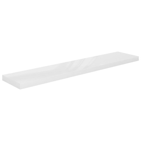 Półki ścienne 4 szt., wysoki połysk, biel, 120x23,5x3,8 cm, MDF Półki ścienne 4 szt., wysoki połysk, biel, 120x23,5x3,8 cm, MDF