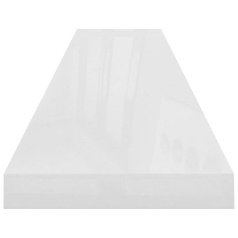 Półki ścienne 4 szt., wysoki połysk, biel, 120x23,5x3,8 cm, MDF Półki ścienne 4 szt., wysoki połysk, biel, 120x23,5x3,8 cm, MDF