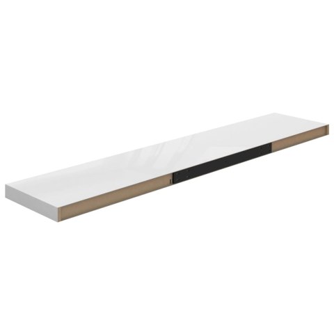 Półki ścienne 4 szt., wysoki połysk, biel, 120x23,5x3,8 cm, MDF Półki ścienne 4 szt., wysoki połysk, biel, 120x23,5x3,8 cm, MDF
