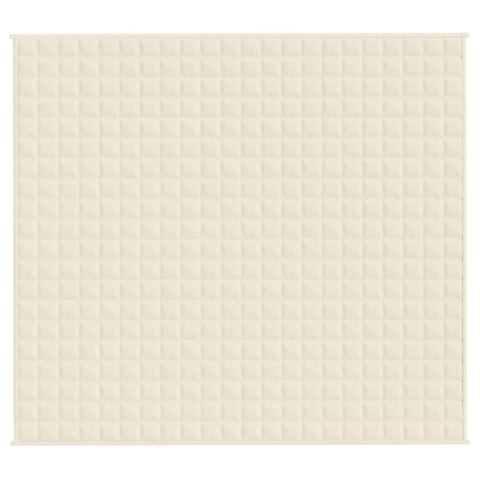 Koc obciążeniowy, kremowy, 200x225 cm, 13 kg, tkanina