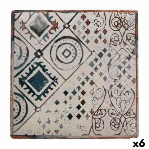 Płaski Talerz La Mediterránea Grecia Porcelana 24 x 24 x 2 cm (6 Sztuk)