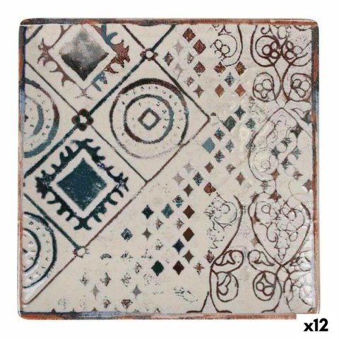 Talerz deserowy La Mediterránea Grecia Porcelana 18 x 18 x 2 cm (12 Sztuk)