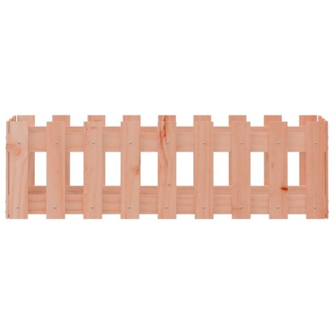 Rabata ogrodowa z płotkiem, 100x30x30cm, lite drewno daglezjowe