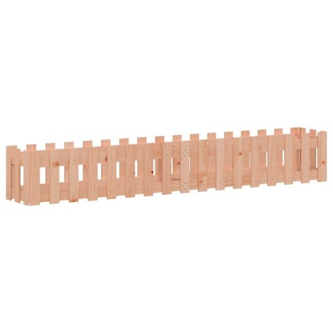 Rabata ogrodowa z płotkiem, 200x30x30 cm, drewno daglezjowe