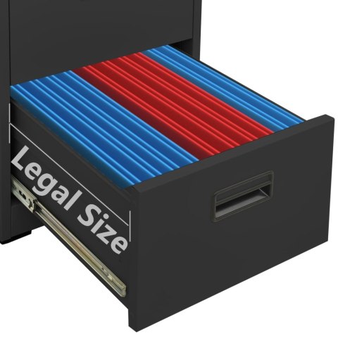 Szafka kartotekowa, antracytowa, 46x62x72,5 cm, stalowa