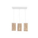 Lampa Sufitowa Home ESPRIT Biały Naturalny Drewno eukaliptusowe 50 W 20 x 20 x 40 cm