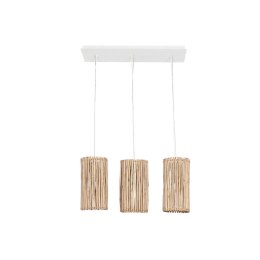 Lampa Sufitowa Home ESPRIT Biały Naturalny Drewno eukaliptusowe 50 W 20 x 20 x 40 cm