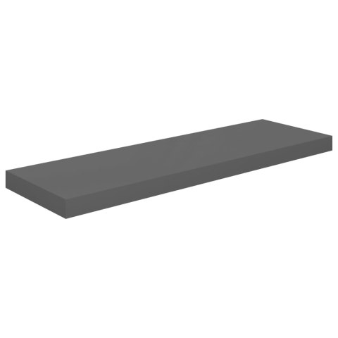 Półka ścienna, wysoki połysk, szara, 80x23,5x3,8 cm, MDF Półka ścienna, wysoki połysk, szara, 80x23,5x3,8 cm, MDF