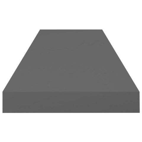Półka ścienna, wysoki połysk, szara, 80x23,5x3,8 cm, MDF Półka ścienna, wysoki połysk, szara, 80x23,5x3,8 cm, MDF