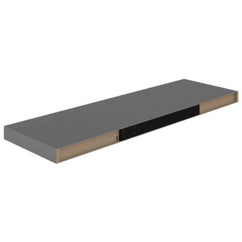Półka ścienna, wysoki połysk, szara, 80x23,5x3,8 cm, MDF Półka ścienna, wysoki połysk, szara, 80x23,5x3,8 cm, MDF