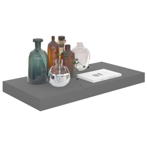 Półki ścienne, 4 szt., wysoki połysk, szare, 50x23x3,8 cm, MDF Półki ścienne, 4 szt., wysoki połysk, szare, 50x23x3,8 cm, MDF
