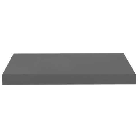 Półki ścienne, 4 szt., wysoki połysk, szare, 50x23x3,8 cm, MDF Półki ścienne, 4 szt., wysoki połysk, szare, 50x23x3,8 cm, MDF