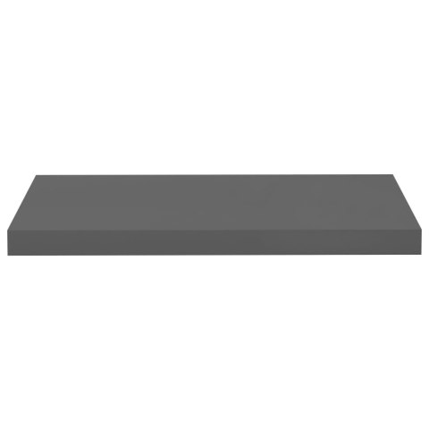 Półki ścienne, 4 szt., wysoki połysk, szare, 60x23,5x3,8cm, MDF Półki ścienne, 4 szt., wysoki połysk, szare, 60x23,5x3,8cm, MDF