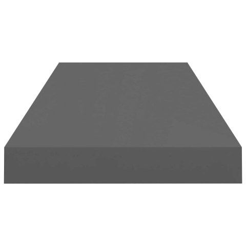 Półki ścienne, 4 szt., wysoki połysk, szare, 60x23,5x3,8cm, MDF Półki ścienne, 4 szt., wysoki połysk, szare, 60x23,5x3,8cm, MDF