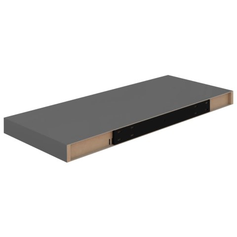 Półki ścienne, 4 szt., wysoki połysk, szare, 60x23,5x3,8cm, MDF Półki ścienne, 4 szt., wysoki połysk, szare, 60x23,5x3,8cm, MDF