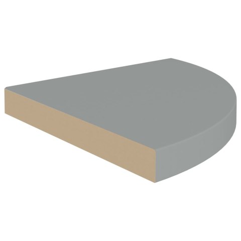 Narożne półki ścienne, 4 szt., szare, 35x35x3,8 cm, MDF Narożne półki ścienne, 4 szt., szare, 35x35x3,8 cm, MDF