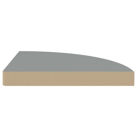 Narożne półki ścienne, 4 szt., szare, 35x35x3,8 cm, MDF Narożne półki ścienne, 4 szt., szare, 35x35x3,8 cm, MDF