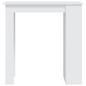 Stolik barowy z półkami, biały, 102x50x103,5 cm, płyta wiórowa