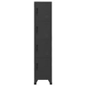 Szafa zamykana na klucz, antracytowa, 38x45x180 cm, stalowa