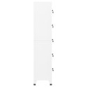 Szafka zamykana na klucz, biała, 38x40x180 cm, stalowa