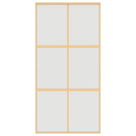 Drzwi przesuwne, złote, 102,5x205 cm, mrożone szkło ESG