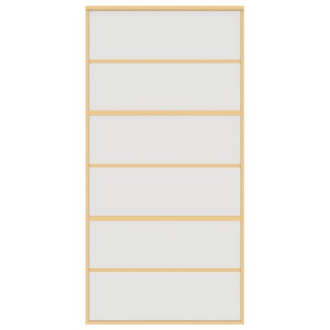 Drzwi przesuwne, złote, 102,5x205 cm, mrożone szkło ESG